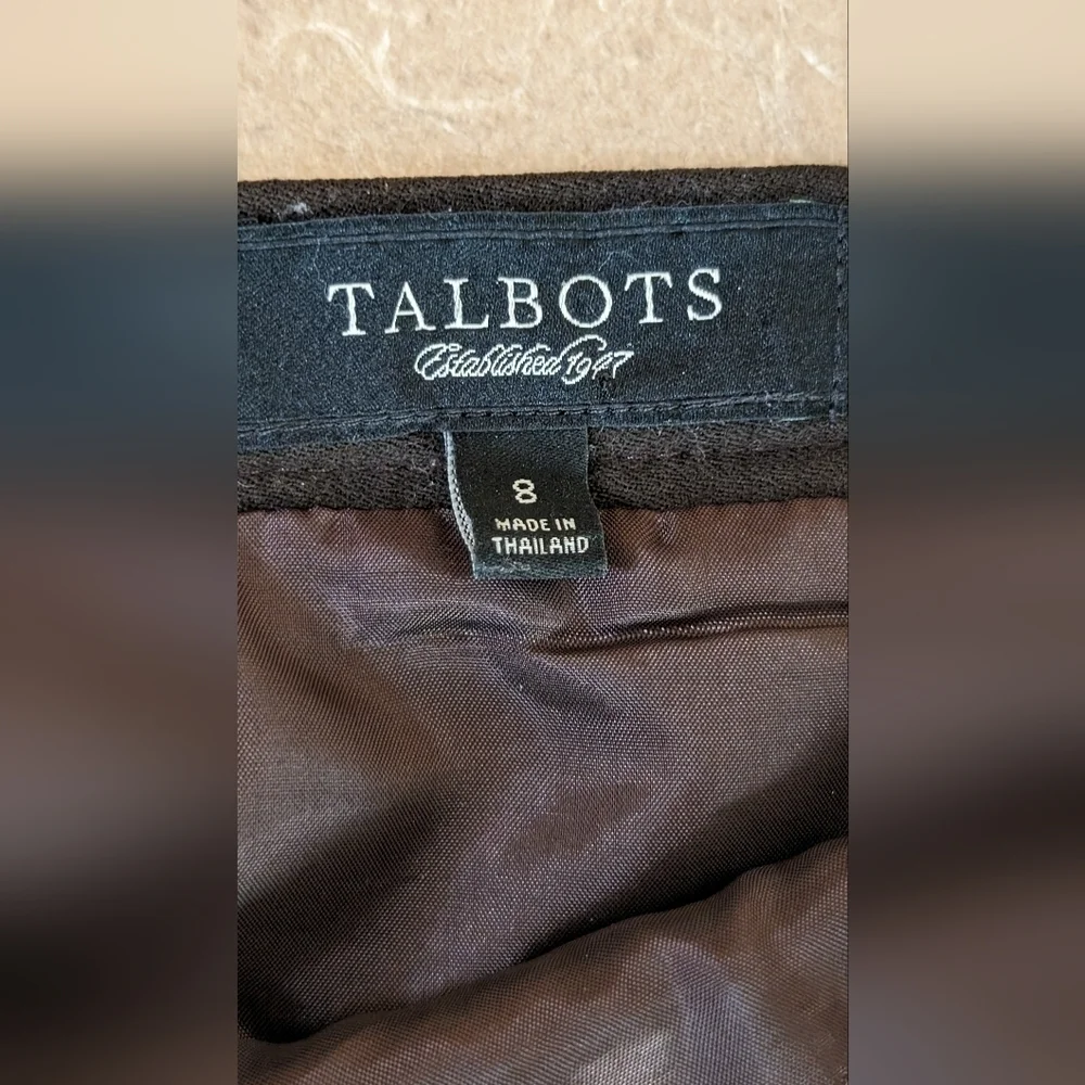 Talbot's Brown, black, gray & cream Wool Blend Tweed Pencil Skirt Size 8 Career - Picture 5 of 8